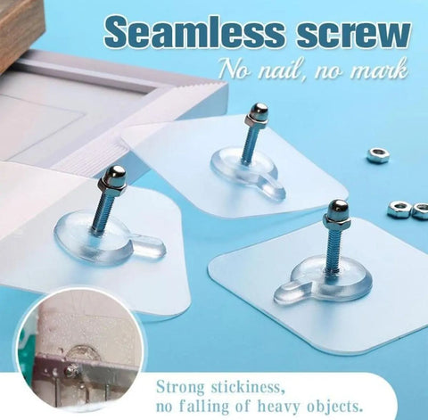 Adhesive Screw Hook Sticker  Pack of 10