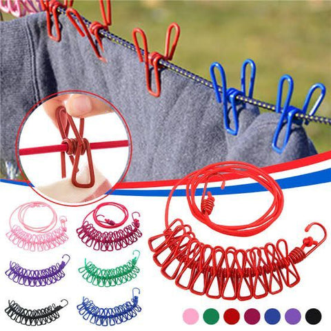 12 Clips Stainless Steel Clothesline